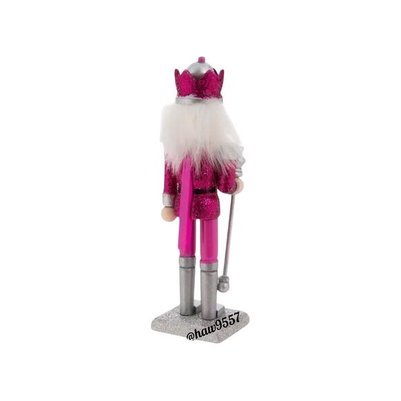 3 Glitter Nutcracker Soldier Christmas Table Top Decor Free Standing 7 in - Picture 3 of 7